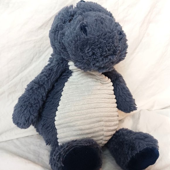 Carter's Just One You Blue Gray Dino Plush Stuffed Animal Corduroy Tummy 7" HTF - Picture 7 of 11